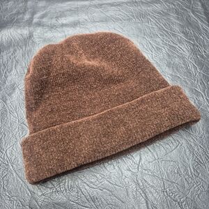 Cozy Brown Knit Cuffed Beanie